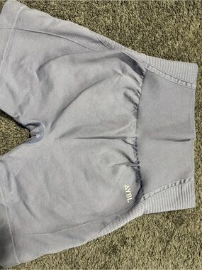 AYBL Ribbed Shorts in Silver